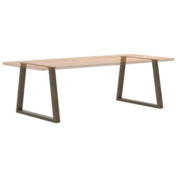 Berkfield Dining Table Legs V-Shape 2 Pcs Natural Steel 100X(72-73.3) Cm Steel - thumbnail 8
