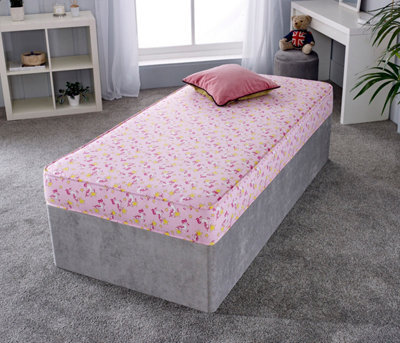 eXtreme Comfort Ltd Unicorn Themed Kids All Foam Mattress 10Cm Deep Shorty Small Single