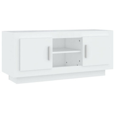 Berkfield Stylish Tv Cabinet White 102X35X45 Cm Engineered Wood - image 1