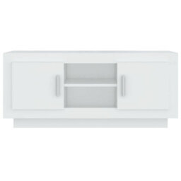 Berkfield Stylish Tv Cabinet White 102X35X45 Cm Engineered Wood - thumbnail 5