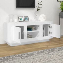 Berkfield Stylish Tv Cabinet White 102X35X45 Cm Engineered Wood - thumbnail 3