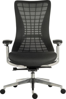 Teknik Quantum Luxury Mesh Executive Chair Black Frame With Automatic Weight Tension Control And Brushed Aluminium Components - image 1