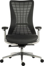 Teknik Quantum Luxury Mesh Executive Chair Black Frame With Automatic Weight Tension Control And Brushed Aluminium Components - thumbnail 1