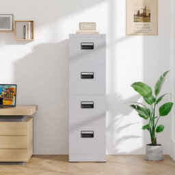 Thehotsale 133Cm H Cabinet 4-Drawer Vertical File Cabinet With Interlock, White - thumbnail 1