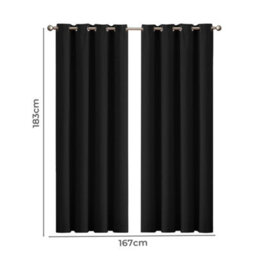Marlow Blackout Curtains Window Curtain Draperies Pair Eyelet Bedroom Decor - thumbnail 2