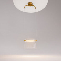 Luminosa Lighting Luminosa Cabaret Modern Pendant Ceiling Light Brass 3000K 850Lm Glass Shade - thumbnail 2