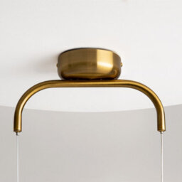 Luminosa Lighting Luminosa Cabaret Modern Pendant Ceiling Light Brass 3000K 850Lm Glass Shade - thumbnail 5