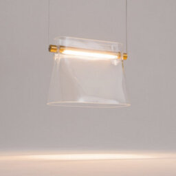 Luminosa Lighting Luminosa Cabaret Modern Pendant Ceiling Light Brass 3000K 850Lm Glass Shade - thumbnail 4