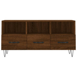 Berkfield Tv Cabinet Brown Oak 102X36X50 Cm Engineered Wood - thumbnail 5