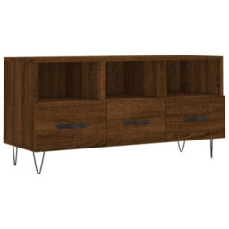 Berkfield Tv Cabinet Brown Oak 102X36X50 Cm Engineered Wood - thumbnail 2