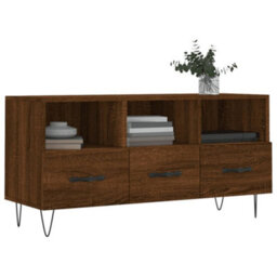 Berkfield Tv Cabinet Brown Oak 102X36X50 Cm Engineered Wood - thumbnail 3