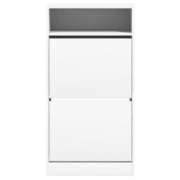 Berkfield Shoe Cabinet White 60X34X116 Cm Engineered Wood - thumbnail 5