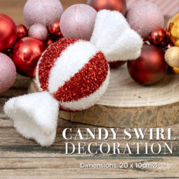 The Christmas Workshop Ball Sweet Tinsel Christmas Tree Decoration - thumbnail 2