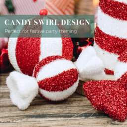 The Christmas Workshop Ball Sweet Tinsel Christmas Tree Decoration - thumbnail 4