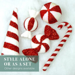 The Christmas Workshop Ball Sweet Tinsel Christmas Tree Decoration - thumbnail 5