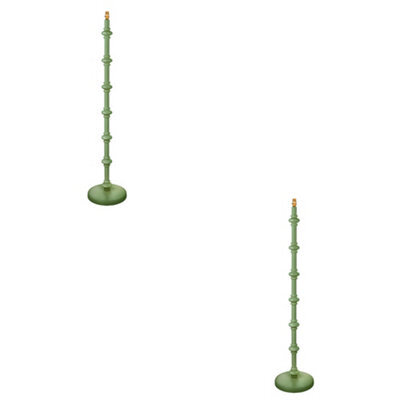 Loops Elegant Satin Cotswold Green 2 Pack Of 1380mm Tall Floor Lamps - image 1