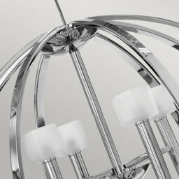 Luminosa Lighting Elstead Hinkley Fredrick Ramond Mondo 8 Light Chandelier Polished Chrome - thumbnail 3