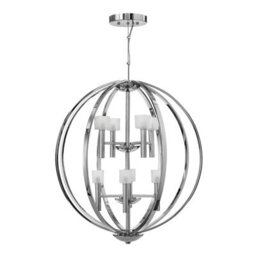 Luminosa Lighting Elstead Hinkley Fredrick Ramond Mondo 8 Light Chandelier Polished Chrome - thumbnail 1