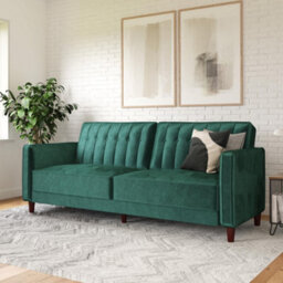 Dorel Home Pin Tufted Transitional Sofa Bed Velvet Green - thumbnail 6