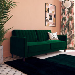 Dorel Home Pin Tufted Transitional Sofa Bed Velvet Green - thumbnail 7