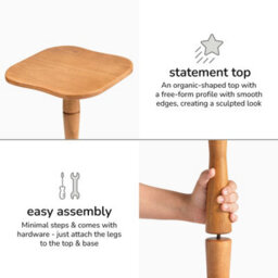 MH London Jasmine Side Table Solid Wood Bedside Table For Living Room And Bedroom - thumbnail 6