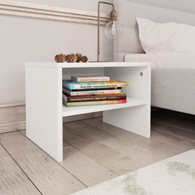 Berkfield Bedside Cabinet White 40X30X30 Cm Engineered Wood - image 1
