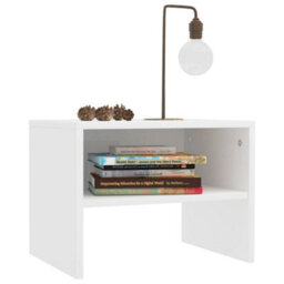 Berkfield Bedside Cabinet White 40X30X30 Cm Engineered Wood - thumbnail 3