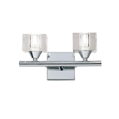 Luminosa Lighting Luminosa (0004 030) Cuadrax Wall Lamp Switched 2 Light G9, Polished Chrome - image 1
