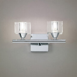 Luminosa Lighting Luminosa (0004 030) Cuadrax Wall Lamp Switched 2 Light G9, Polished Chrome - thumbnail 2