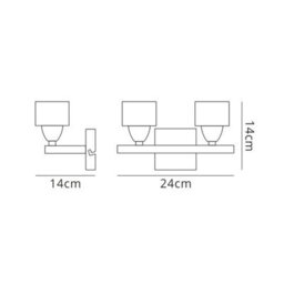 Luminosa Lighting Luminosa (0004 030) Cuadrax Wall Lamp Switched 2 Light G9, Polished Chrome - thumbnail 5