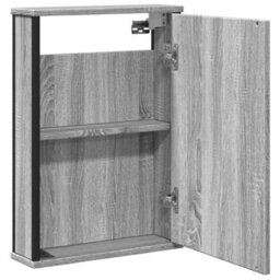 Walplus Bathroom Mirror Cabinet Grey Sonoma 42X12X60 Cm Engineered Wood - thumbnail 5