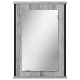 Walplus Bathroom Mirror Cabinet Grey Sonoma 42X12X60 Cm Engineered Wood - thumbnail 4
