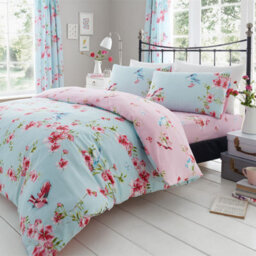 Gc Gaveno Cavailia Tropical Birds Duvet Cover Bedding Set Blue King 3Pc With Birds And Flowers Print Quilt Cover - thumbnail 1
