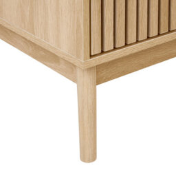 Wyld And Coco Nordicnest 3-Drawer Chest Light Brown Matte Finish Scandinavian Style - thumbnail 9