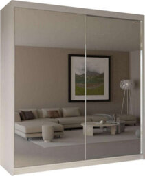 Sliding Wardrobes 4 u LTD Sliding Wardrobes 4U Jacklin Modern Sliding Double Mirror Door Wardrobe - White (W)2000mm, (H)21700mm - thumbnail 2