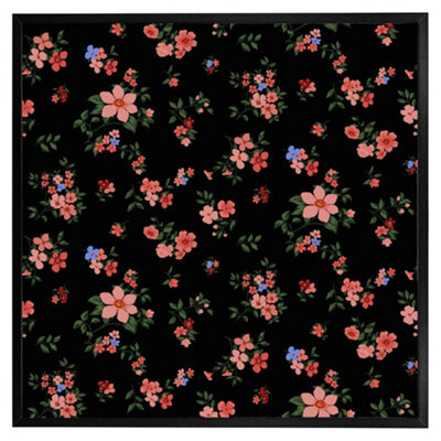 "Andrew Lee Beautiful Pink Flowers (Picutre Frame) / 12X12"" / Oak" - image 1