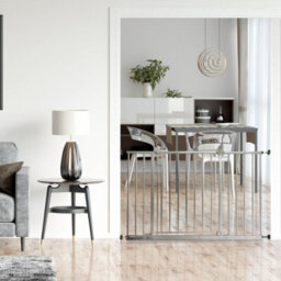 Safetots Extra Wide Hallway Gate, 140Cm - 146Cm, Matt Grey,pressure Fit Baby Gate For Hallways And Wide Spaces - thumbnail 2