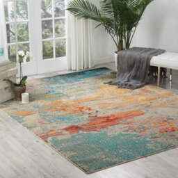 Sealife Abstract Graphic Modern Rug For Living Room, Bedroom And Dining Room-66Cm X 229Cm (Runner) - thumbnail 3