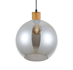 Luminosa Lighting Luminosa Potan Dome Pendant Ceiling Light Wooden, Black - thumbnail 3