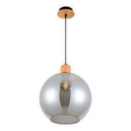 Luminosa Lighting Luminosa Potan Dome Pendant Ceiling Light Wooden, Black - thumbnail 2