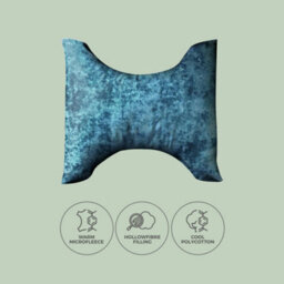Lancashire Textiles Butterfly Cervical Orthopaedic Pillow Hollowfibre Filling Polycotton Casing Hypoallergenic Comfort - thumbnail 7