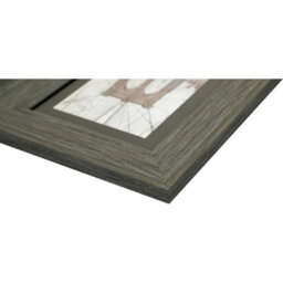 Deenz Winsford 6 X 4 Inch Black Mounted Photo Frame Mdf Wood-Effect Design Gift Idea Glass Front Sleek Rustic Style Image 24X19 Cm - thumbnail 3