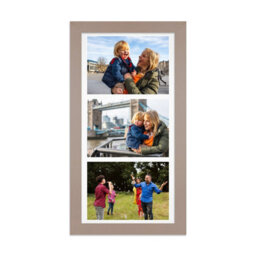 AK Frames 16X8 Rose Gold Modern Multi Photo Frame With White Mount - Holds 3 Apertures (3X) 7X5 Photos - thumbnail 1