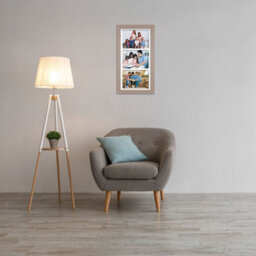 AK Frames 16X8 Rose Gold Modern Multi Photo Frame With White Mount - Holds 3 Apertures (3X) 7X5 Photos - thumbnail 3