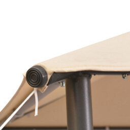 Berkfield Gazebo Pavilion Tent Canopy 3X3 M Steel Beige - thumbnail 4