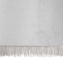 First Choice Lighting Fringed Silvery Grey 38Cm Fringed Velvet Pendant Shade - thumbnail 2