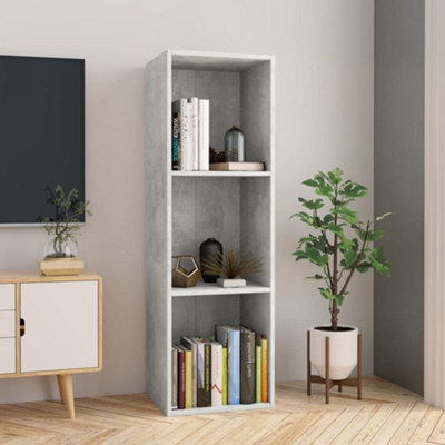 Berkfield Book Cabinet/tv Cabinet Concrete Grey 36X30X114 Cm Engineered Wood - image 1