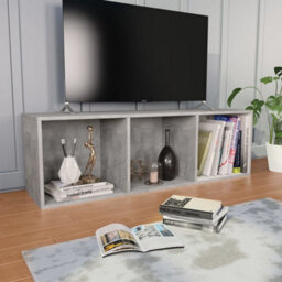 Berkfield Book Cabinet/tv Cabinet Concrete Grey 36X30X114 Cm Engineered Wood - thumbnail 6