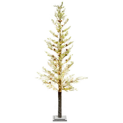 Beliani Outdoor Decoration Led Grenivik Christmas Tree 245 Cm White - image 1