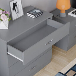 Lassic Vida Designs Riano Grey 4 Drawer Chest (H)720mm (W)750mm (D)360mm - thumbnail 5